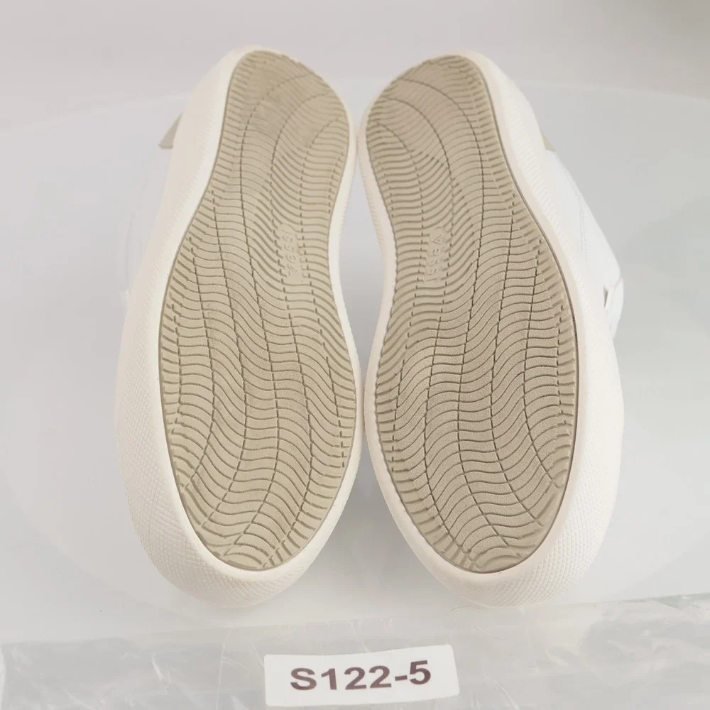Vessi Womens Soho Sneaker Size 8 Waterproof White Tan Vegan Leather Lace Up Shoe